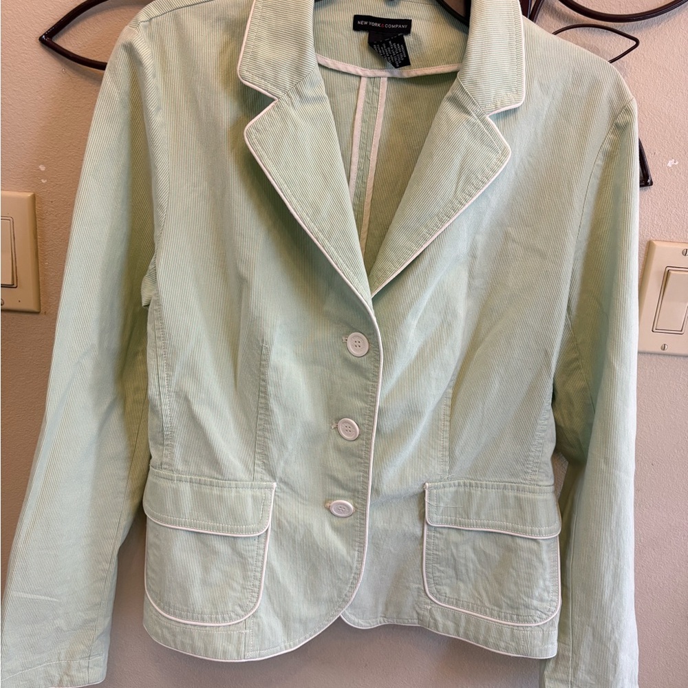 New York & Company Mint Green Blazer